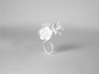 Ring with three large flowers of the Peach 3d printed 
