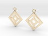 Square in square [Earrings] 3d printed 