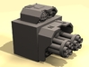 28mm gathling gun + targeter for superheavy tank 3d printed 