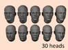 28mm bald heads 3d printed 