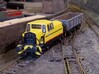 N Gauge Sentinel Diesel Shunter 3d printed First test print with handrails and glazing added. 