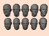 1/24 bald heads 3d printed 