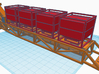 1/50th Hydraulic Fracturing Sand cradle trailer 3d printed shown with prop-x boxes
