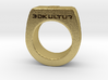 Oversized Bit-Coin King Signet Ring  3d printed 