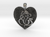 Ganesha with Om Heart Pendant 3d printed 