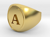 Classic Signet Ring - Letter A (ALL SIZES) 3d printed 