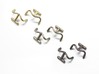 Detour Handlebar Cufflinks 3d printed Left to right: Polished Brass, Steel, Bronze steel