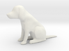 Minimalist Sitting Dog figurine 3d printed 