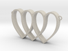3 hearts entangled  3d printed 