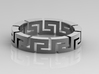 Silver Meander Ring 3d printed 