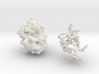 Lysozyme 50 mill X - ribbon and molecular surface 3d printed 