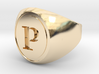 Classic Signet Ring - Letter P (ALL SIZES) 3d printed 