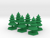 6pk Conifer tree terrain hex tile counter 3d printed 