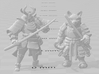 Samurai Doggo miniature model fantasy games dnd wh 3d printed 