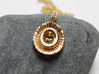 Single Coccolith Pendant - Marine Biology 3d printed Reverse side of Single Coccolith pendant in 14K gold plated brass