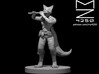 Kitsune Female Bard with Flute 3d printed 