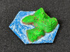 Tall rocks terrain hex tile counter 3d printed Painted Makerbot print of tall rocks hex tile for coastline