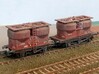 2x N Gauge 20T Prestwin Silos 3d printed Models built by Grahame Hedges, weathered and with brass ladders fitted. 