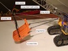 Huina 1572 - dragline bucket with holes 3d printed 
