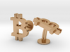 Bitcoin Logo BTC Crypto Currency Cufflinks 3d printed 