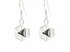 Vector Equilibrium Earrings 3d printed Vector Equilibrium Earrings - Polished Silver