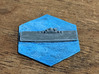 USS Enterprise carrier WW2 warship hex counter 3d printed Painted resin print of the American aircraft carrier ship hex tile