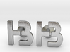 Custom Monogram Logo Cufflinks - HB 3d printed 