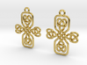 Celtic cross earrings 3d printed 