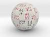 d52 playing cards sphere dice (White, 2 colors) 3d printed 