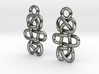 Dual knot [earrings] 3d printed 