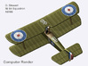 Oliver Stewart Sopwith Pup (full color) 3d printed 