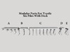 Part E Deck Trestle HO (1:87) Modular Six Piles 3d printed 