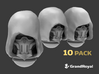10x Base :C4 Hooded Female Heads w/Respirators 3d printed 
