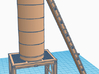 1/50th Stationary Asphalt Silo w stand  3d printed shown with conveyor, sold seperately
