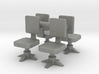 Office chair (x4) 1/64 3d printed 