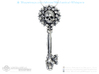 Human Skull Jewelry Pendant Necklace, Key Bone 3d printed 
