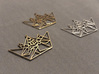 Metal Pendant 3d printed Small Pendants (Brass, Gold Plated and Silver)