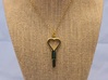ABUS Pad Lock Key Blank - Heart Design 3d printed Unpolished Brass