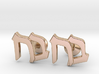 Hebrew Monogram Cufflinks - "Bais Ches" 3d printed 
