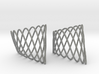 Tetrahedral Cage Earrings 3d printed 