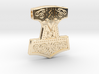 ᚦᛟᚱ Thor's Mjölnir Amulet/Pendant 37.7x43.4x9.5mm 3d printed 