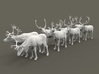 Reindeer Set 1:64 eight different pieces 3d printed 