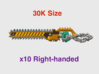 10x Left-hand Roto Sword: Chnd. Raider (30k Size) 3d printed 