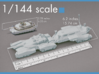 "Dreadnought" Land-based Nuclear Deterrent 3d printed Scale shown next to a 1/144 scale M1A2 Abrams for comparison
