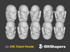 10x Hydra Sons : Bare 30k Marine Heads 3d printed 