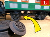 Brick RC Train Wheel Set, Spoked 3d printed We've been wanting these for decades!  Spoked brick wheels... that fit on metal axles inside L-gauge axle holders!  (No axles or any official Lego parts/figures/rolling stock are included.)