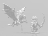 5 Headed Dragon Queen 6mm miniature model fantasy 3d printed 
