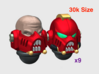 10x Chaos - G:6b Boxer Helms (Squad 1) 3d printed 
