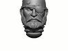 10x Marine Scarred Head: Beard Eye Patch Vet 3d printed 