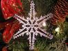 Julianne metal snowflake ornament 3d printed Rhodium plated brass
